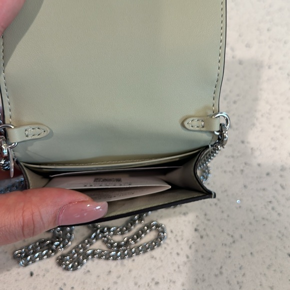 Coach Mini Wallet On A Chain Silver/ Pale - Picture 6 of 6